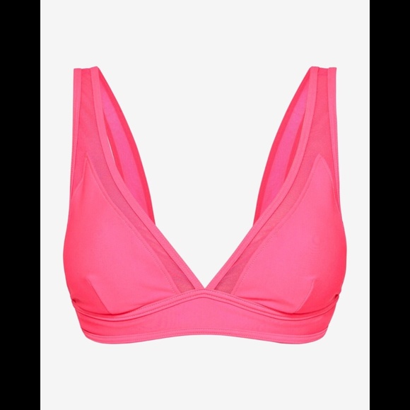 NEW Ted Baker [ size 3 ] Robbyn Mesh‎ Panelled Bikini Top in Blue - Picture 2 of 10